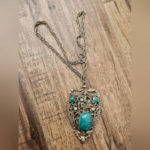 vintage silver pendant necklace